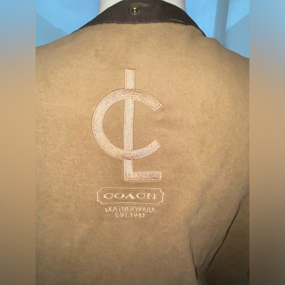 Coach Unisex Button Out Jacket/Coat Liner Brown Sleeveless Vest with Dark Trim